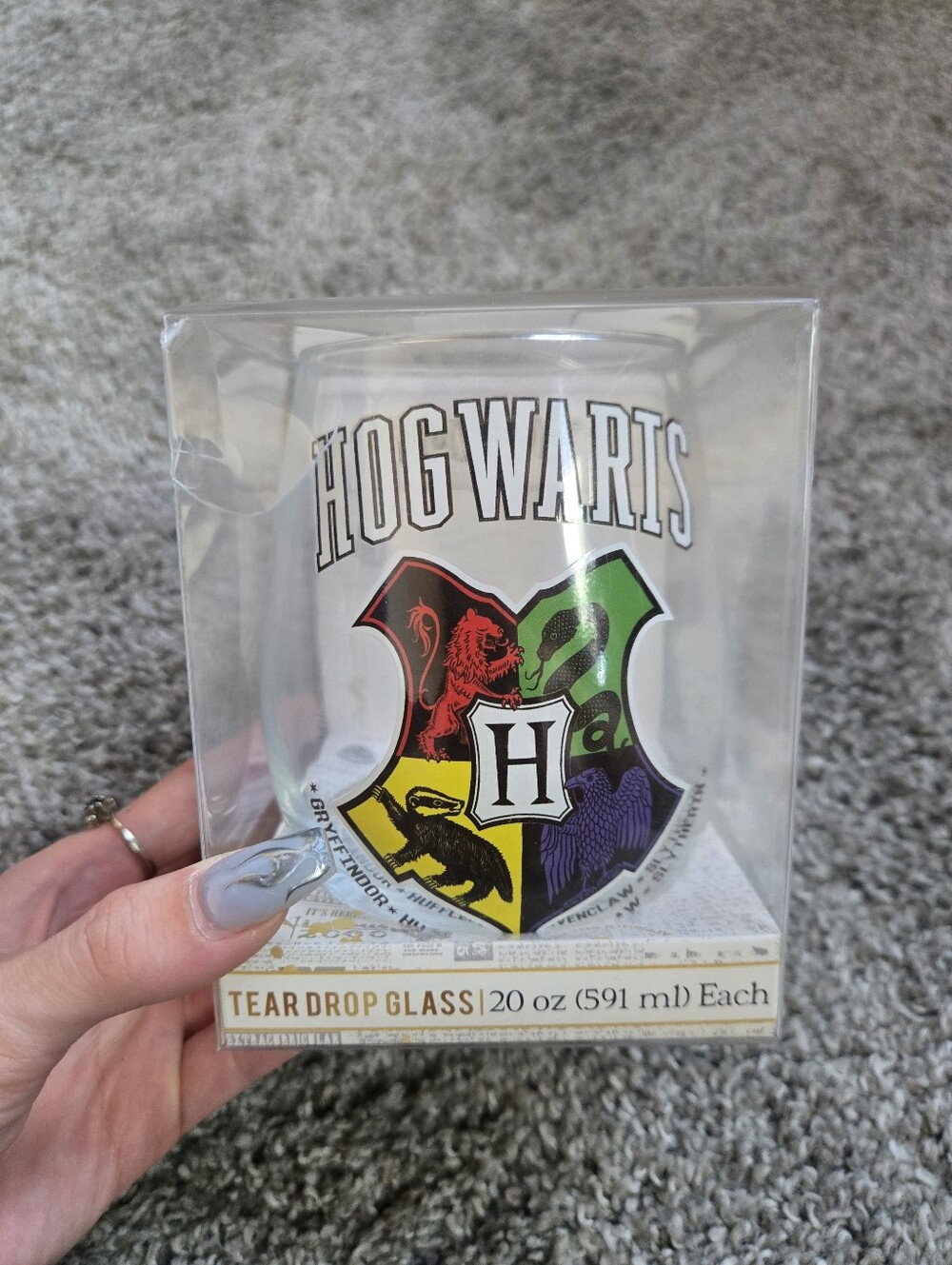 Harry Potter Teardrop Glass Cup 20oz